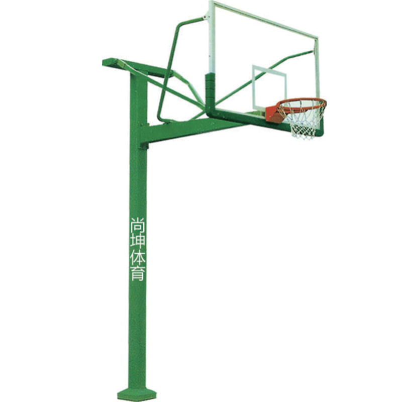 Underground square tube basketball stand