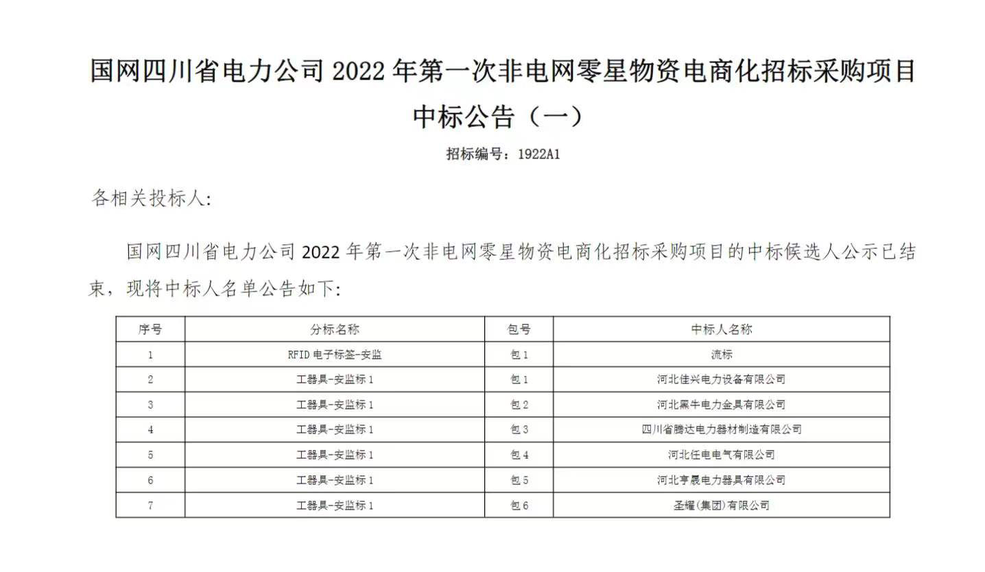 喜報頻傳 再創佳績 晟慧天成入圍四川省電力公司電商化平臺