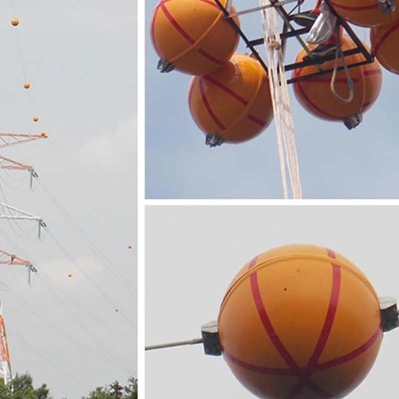 Transmission line aviation sign ball, high-voltage lines on the “air alarm”!