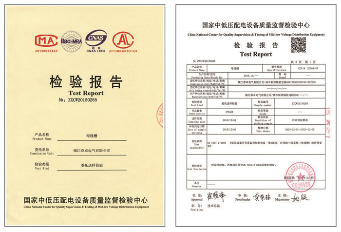 母線槽檢驗(yàn)報(bào)告