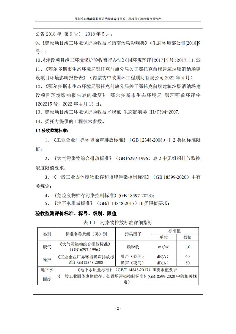 鄂托克前旗建筑垃圾消纳场建设项目竣工 环境保护验收调查报告表