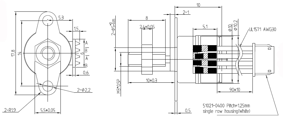 10mm直線電機(jī)帶絲杠步進(jìn)電機(jī)帶防旋轉(zhuǎn)支架