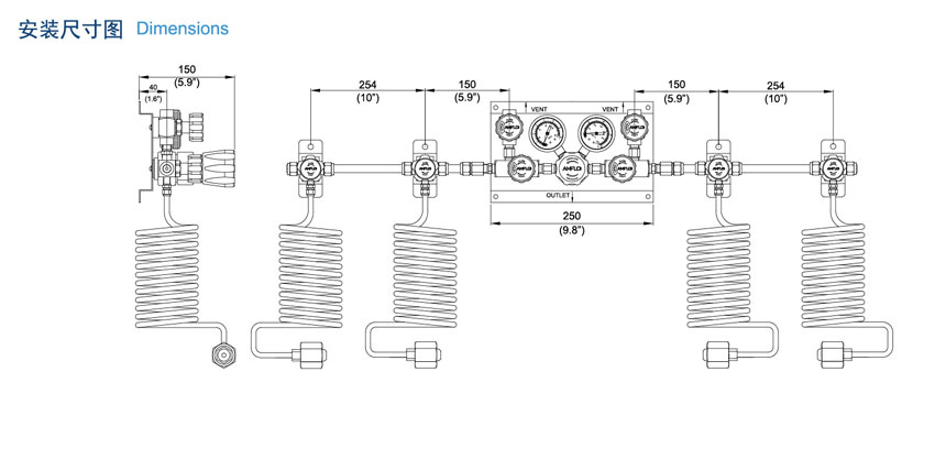 MPS210系列双侧特气汇流排的介绍和使用方法