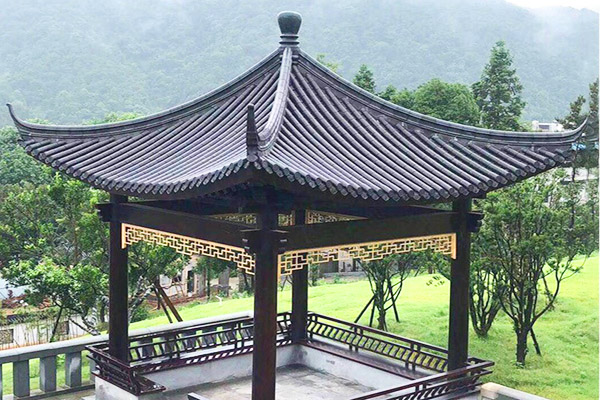 中式四角凉亭