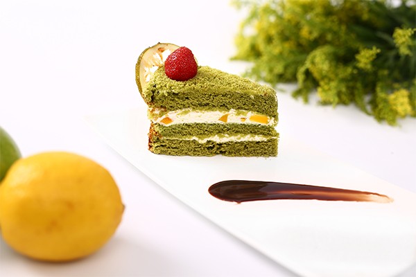 抹茶黄桃蛋糕